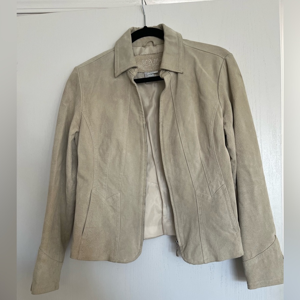 Vintage 100% leather suede jacket